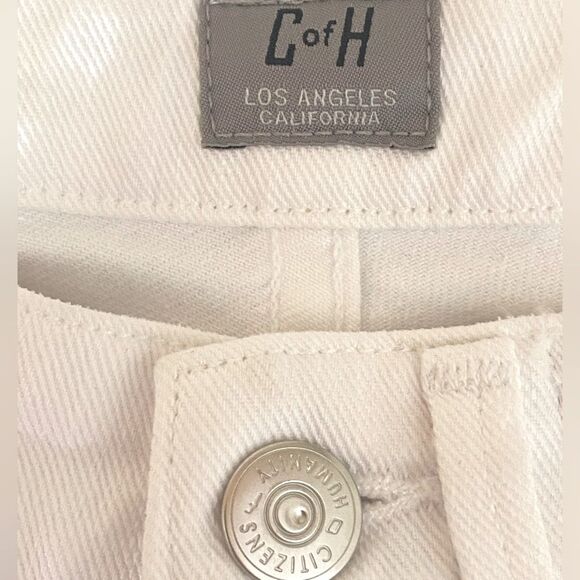 Citizens of Humanity - White Racer Skinny Leggings Frayed Destroyed - size 28 - Picture 3 of 8